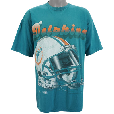 NFL (Riddell) - Miami Dolphins Spell-Out T-Shirt 1994 X-Large