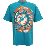 NFL (Trench) - Miami Dolphins Spell-Out T-Shirt 1994 X-Large Vintage Retro Football