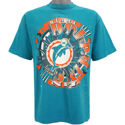 NFL (Trench) - Miami Dolphins Spell-Out T-Shirt 1994 X-Large