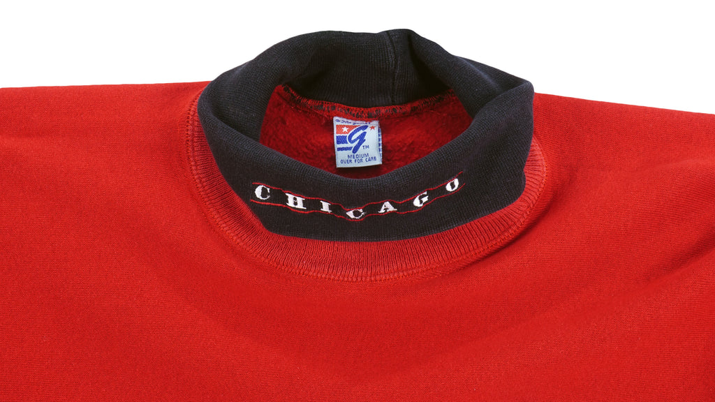 NHL (The Game) - Chicago Blackhawks Spell-Out Sweatshirt 1990s Medium Vintage Retro Hockey