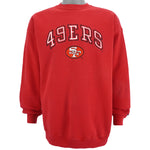 NFL (Logo Athletic) - San Francisco 49ers Spell-Out Sweatshirt 1990s Large Vintage Retro Football