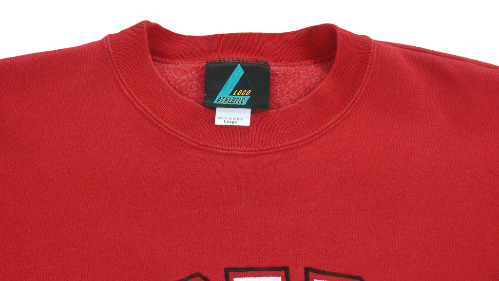 NFL (Logo Athletic) - San Francisco 49ers Spell-Out Sweatshirt 1990s Large Vintage Retro