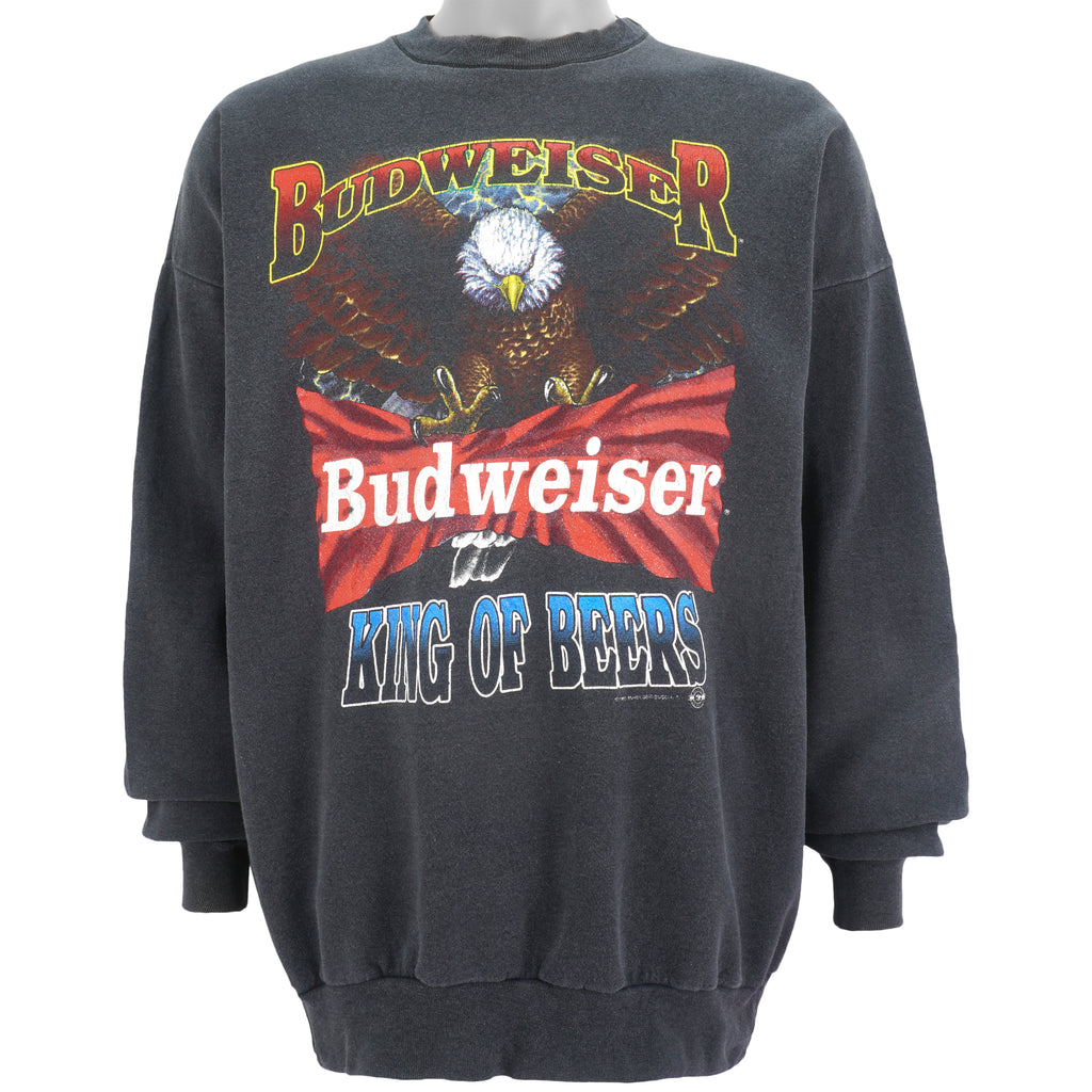 Vintage (Santee) - Budweiser, King Of Beers  Crew Neck Sweatshirt 1993 XX-Large Vintage Retro