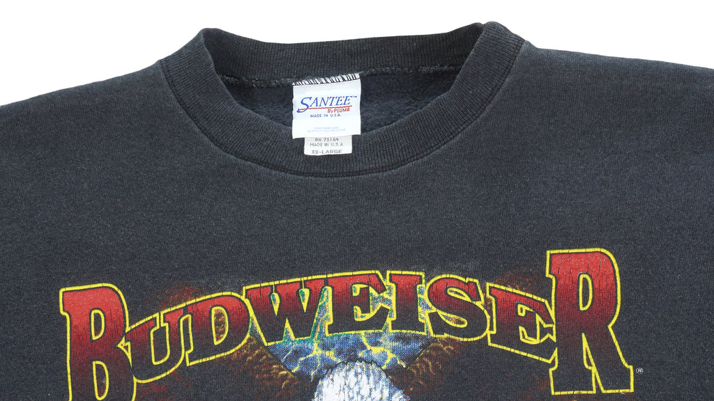 Vintage (Santee) - Budweiser, King Of Beers  Crew Neck Sweatshirt 1993 XX-Large Vintage Retro
