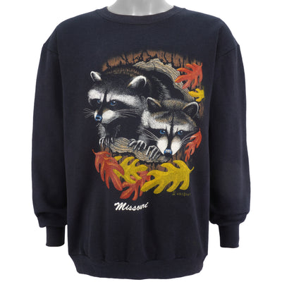 Vintage (Delta) - Missouri - Raccoon Crew Neck Sweatshirt 1991 X-Large