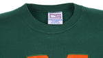 NCAA (CS) - Miami Hurricanes Spell-Out Crew Neck Sweatshirt 1990s X-Large Vintage Retro Football College