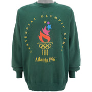 Champion - Green Atlanta Olympic Crew Neck Sweatshirt 1996 X-Large Vintage Retro