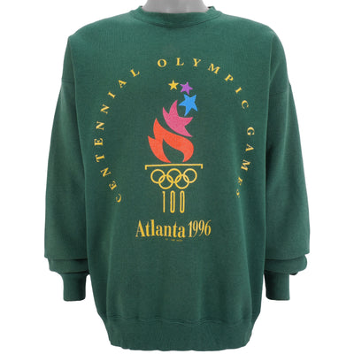 Champion - Green Atlanta Olympic Crew Neck Sweatshirt 1996 X-Large