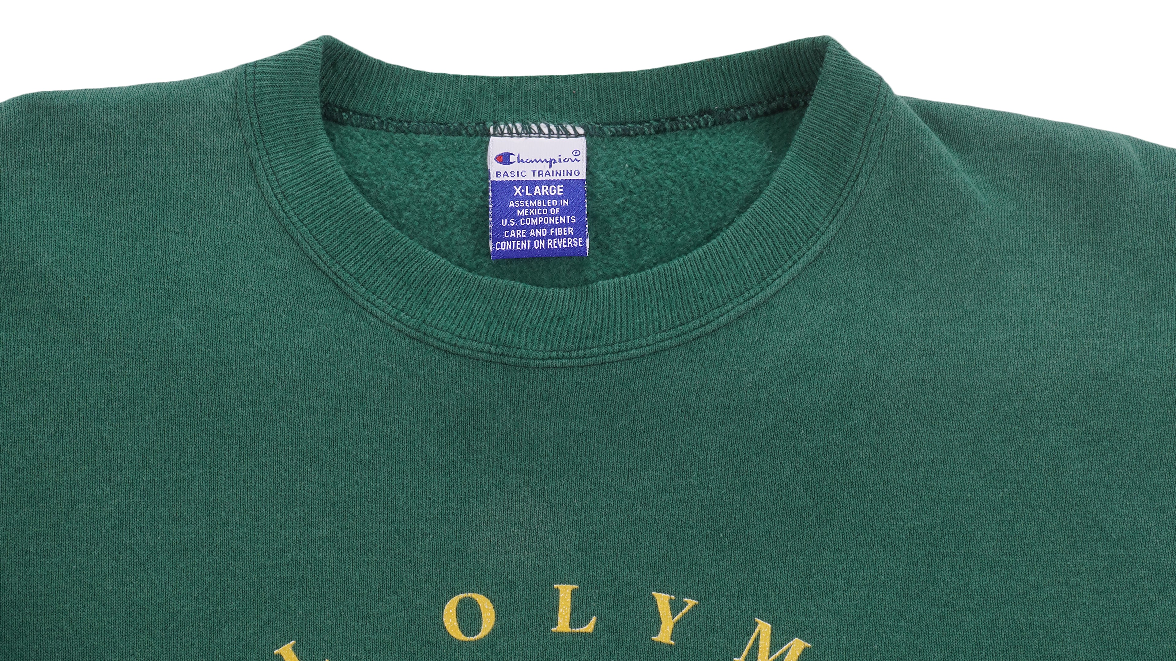 Champion - Green Atlanta Olympic Crew Neck Sweatshirt 1996 X-Large Vintage Retro