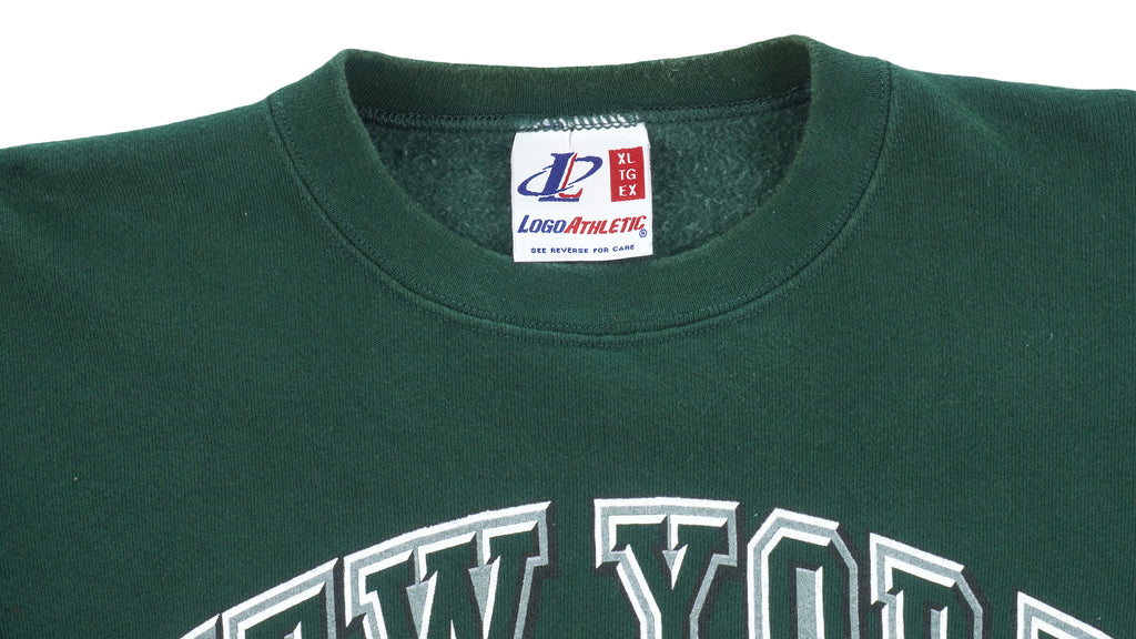 NFL (Logo Athletic) - New York Jets Crew Neck Sweatshirt 1990s X-Large Vintage Retro Football