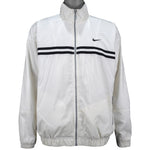 Nike - White Spell-Out Zip-Up Windbreaker 1990s Large Vintage Retro