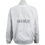 Nike - White Spell-Out Zip-Up Windbreaker 1990s Large Vintage Retro