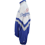 Starter - Los Angeles Dodgers 1/4 Zip Spell-Out Windbreaker 1990s Large Vintage Retro Baseball