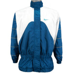 Nike  - Blue & White Spell-Out Windbreaker 1990s Medium