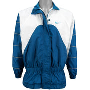 Nike  - Blue & White Spell-Out Windbreaker 1990s Medium Vintage Retro