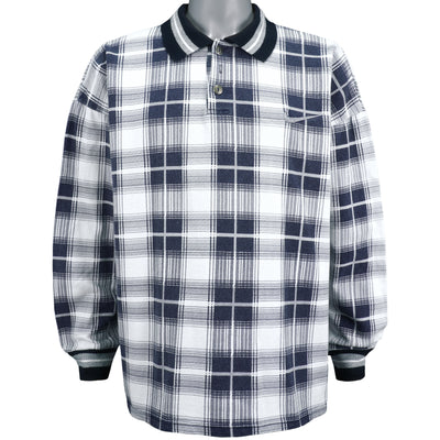 Nike - Black & White Plaid Sweatshirt 1990s X-Large