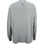 Tommy Hilfiger - Grey Spell-Out Long Sleeved Shirt 1990s XX-Large Vintage Retro