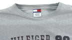 Tommy Hilfiger - Grey Spell-Out Long Sleeved Shirt 1990s XX-Large Vintage Retro
