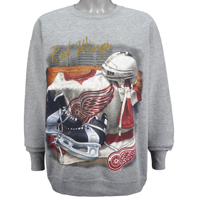 NHL (Lee) - Detroit Red Wings Crew Neck Sweatshirt 1990s Large