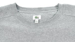 Lacoste - Grey Big Spell-Out Crew Neck Sweatshirt 1990s X-Large Vintage Retro