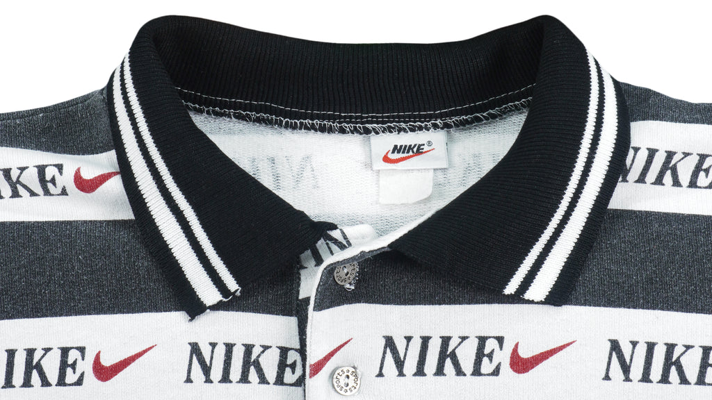 Nike - Big Spell-Out & Logo Over Print Sweatshirt 1990s XX-Large Vintage Retro