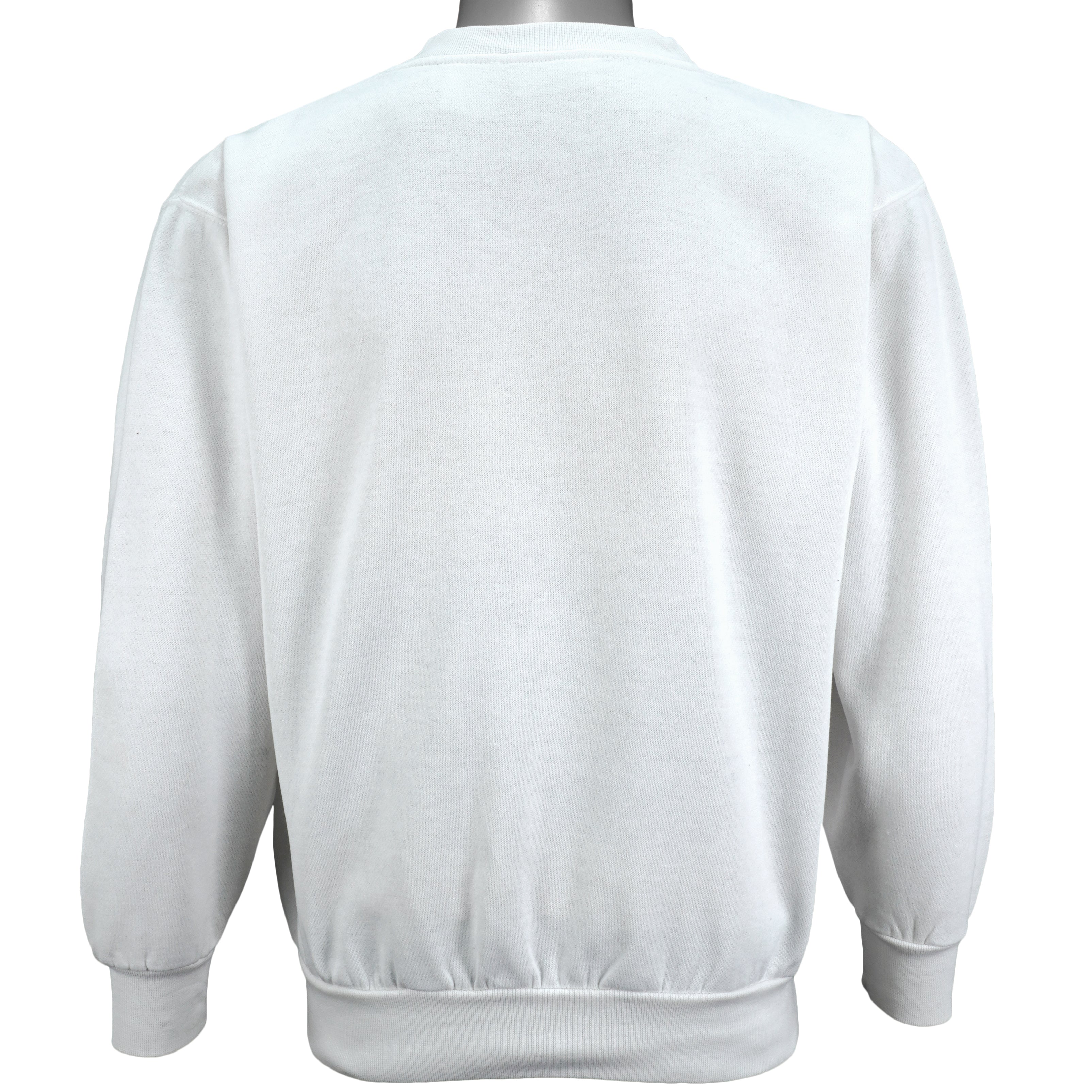 Reebok - White Spell-Out Crew Neck Sweatshirt 1990s Medium Vintage Retro