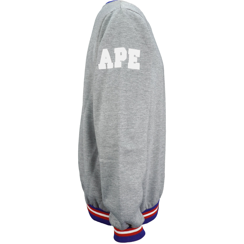 Vintage - Grey APE Crew Neck Sweatshirt 2000s Large Vintage Retro