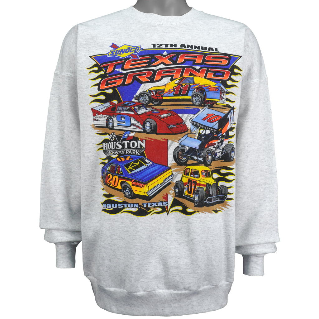 NASCAR (Hanes) - Sunoco Texas Grand 12th Annual Crew Neck Sweatshirt 1990s X-Large Vintage Retro