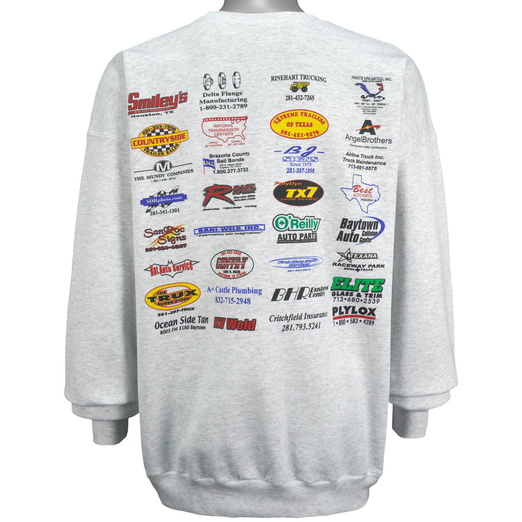 NASCAR (Hanes) - Sunoco Texas Grand 12th Annual Crew Neck Sweatshirt 1990s X-Large Vintage Retro