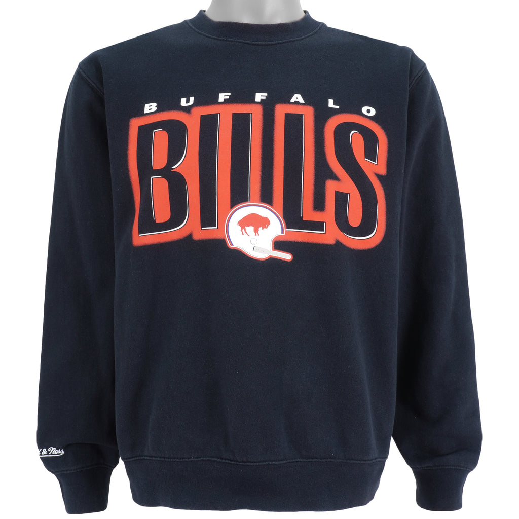 NFL (Mitchell & Ness) - Buffalo Bills Crew Neck Sweatshirt 1990s Large Vintage Retro Football