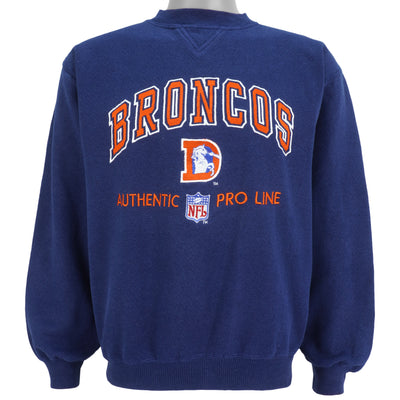 NFL (Logo Athletic) - Denver Broncos Embroidered Sweatshirt 1990s Medium