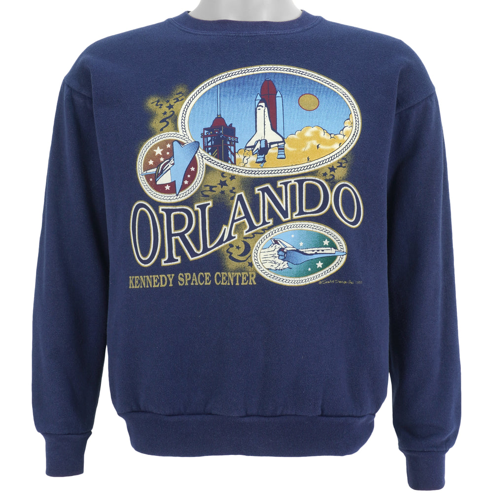 Vintage - Orlando, Kennedy Space Center Spell-Out Crew Neck Sweatshirt 1990s Medium Vintage Retro