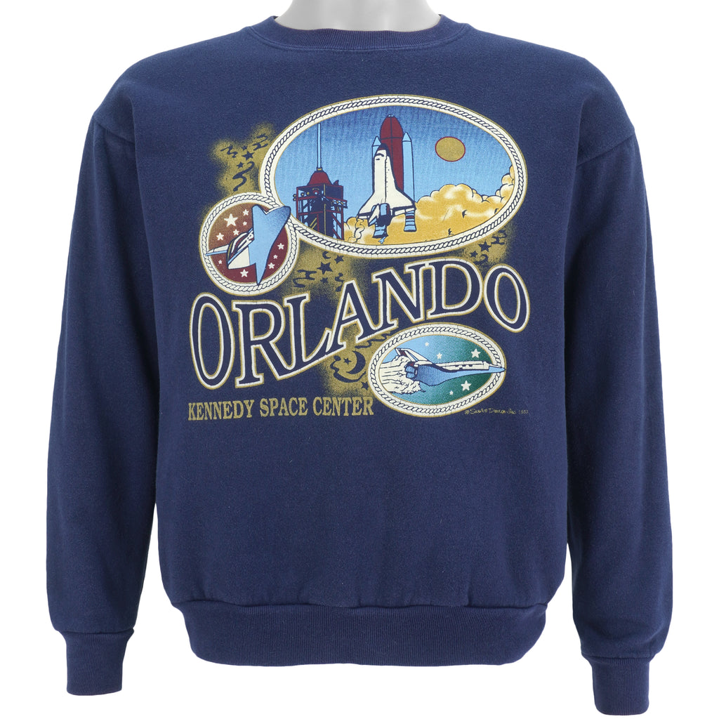 Vintage - Orlando, Kennedy Space Center Spell-Out Crew Neck Sweatshirt 1990s Medium Vintage Retro