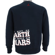 Air Jordan - Black Jordan, The Best On Earth Best On Mars Crew Neck Sweatshirt Medium Vintage Retro Baseketball