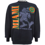 NCAA (Savvy) - Miami Hurricanes Spell-Out Crew Neck Sweatshirt 1990s Large Vintage Retro Football Colleges