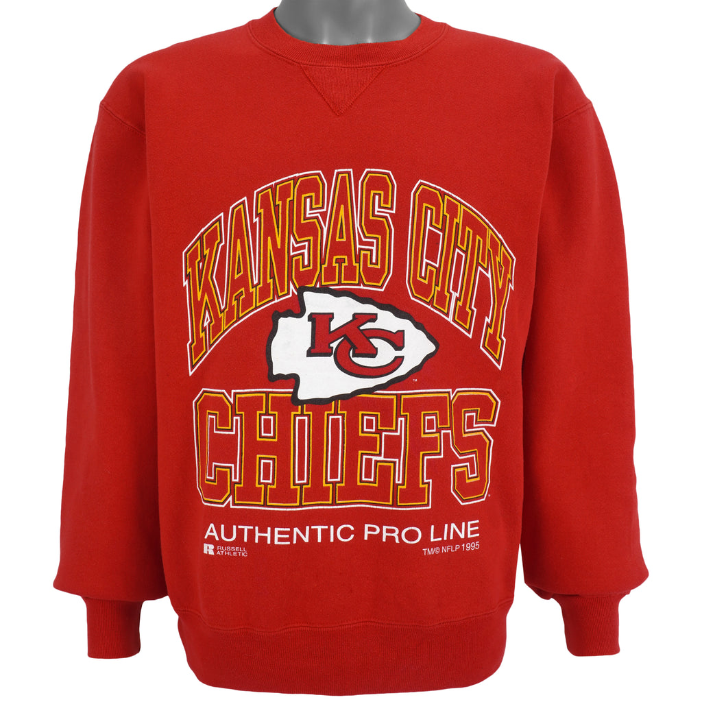 NFL (Russell Athletic) - Kansas City Chiefs Crew Neck Sweatshirt 1995 Medium Vintage Retro Football