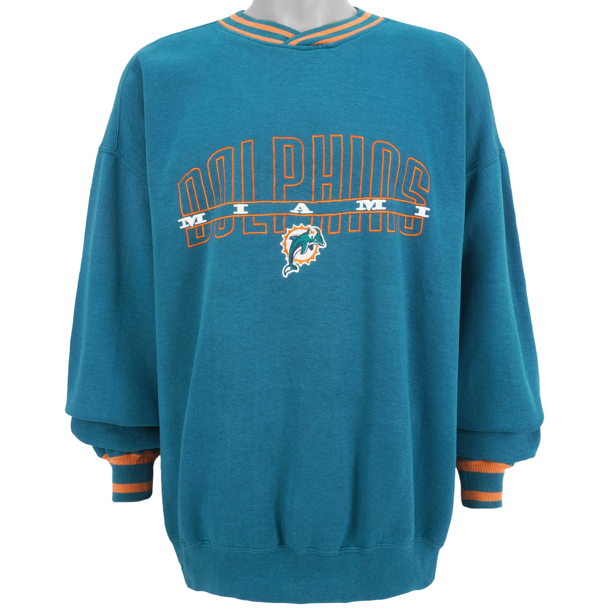 Starter - Miami Dolphins Embroidered Sweatshirt 1990s X-Large Vintage Retro Football