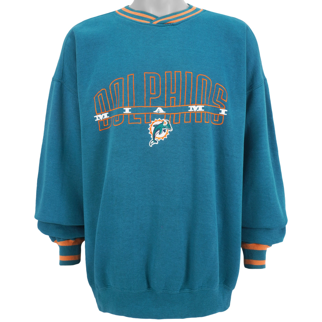 Starter - Miami Dolphins Embroidered Sweatshirt 1990s X-Large Vintage Retro Football