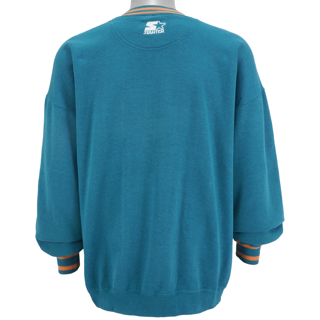 Starter - Miami Dolphins Embroidered Sweatshirt 1990s X-Large Vintage Retro Football