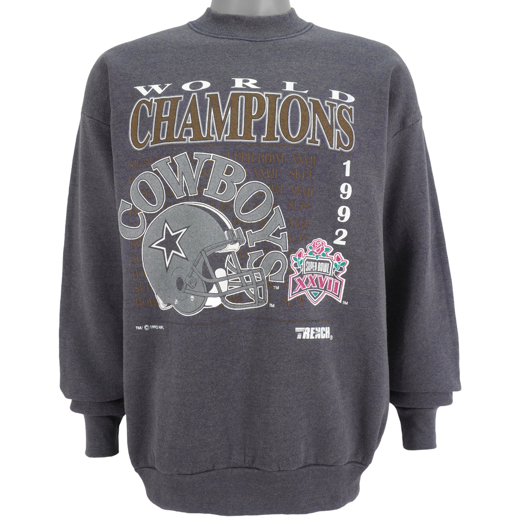 NFL - Cowboys, World Champions Crew Neck Sweatshirt 1992 X-Large Vintage Retro Football