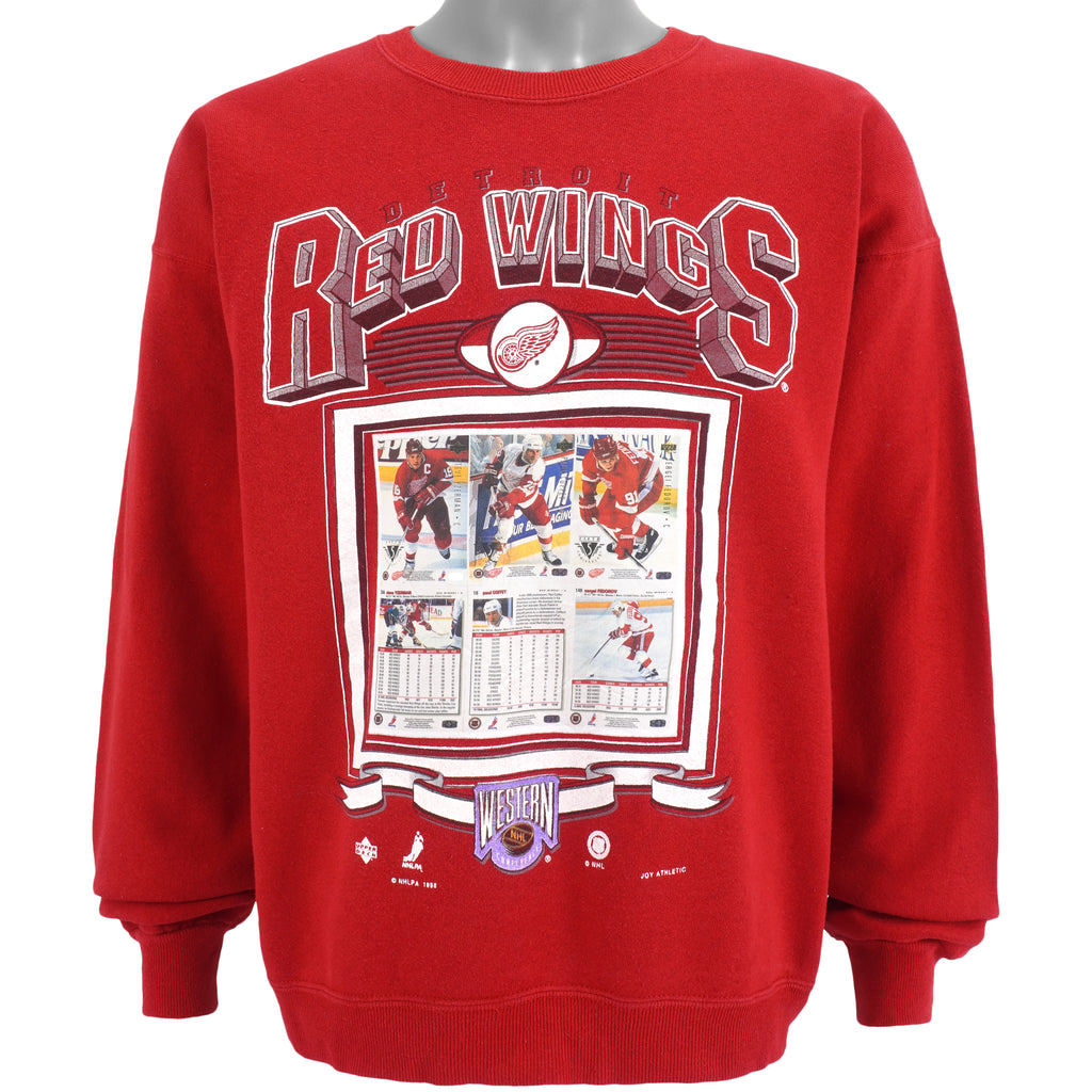NHL (Sport Attack) - Detroit Red Wings Big Logo Sweatshirt 1996 Large Vintage Retro Hockey