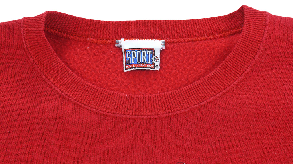 NHL (Sport Attack) - Detroit Red Wings Big Logo Sweatshirt 1996 Large Vintage Retro Hockey