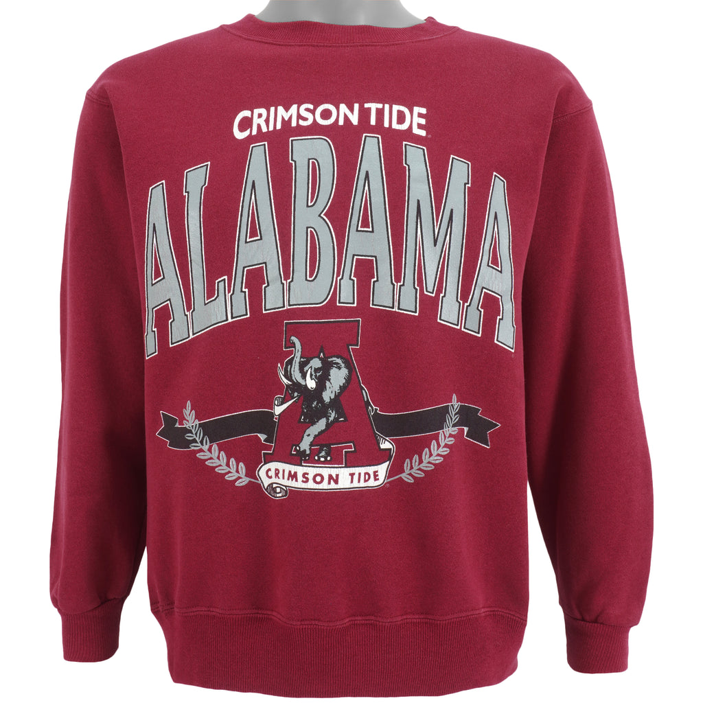 NCAA (Hanes) - Alabama Crimson Tide Crew Neck Sweatshirt 1990s Medium Vintage Retro Football College