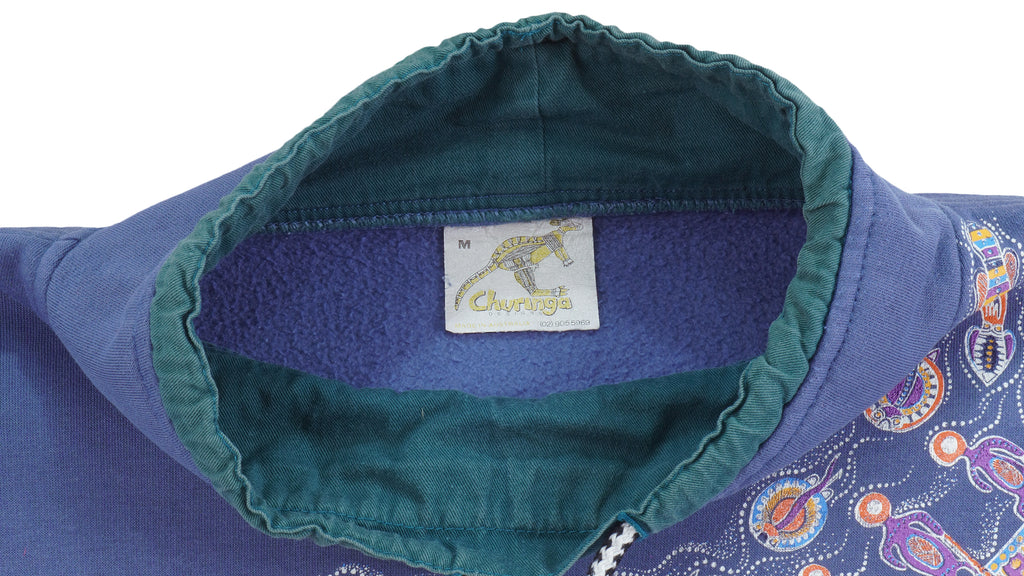 Vintage (Churinga) - Whale Song Journey, Australia High Neck Sweatshirt 1990s Medium Vintage Retro