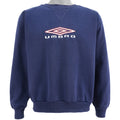 Umbro - Blue Embroidered Crew Neck Sweatshirt 1990s Large Vintage Retro