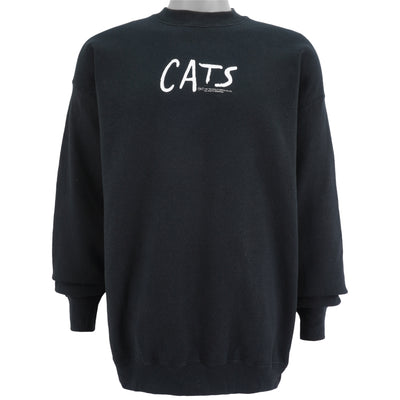 Vintage - Black Cats Crew Neck Sweatshirt 1990s X-Large