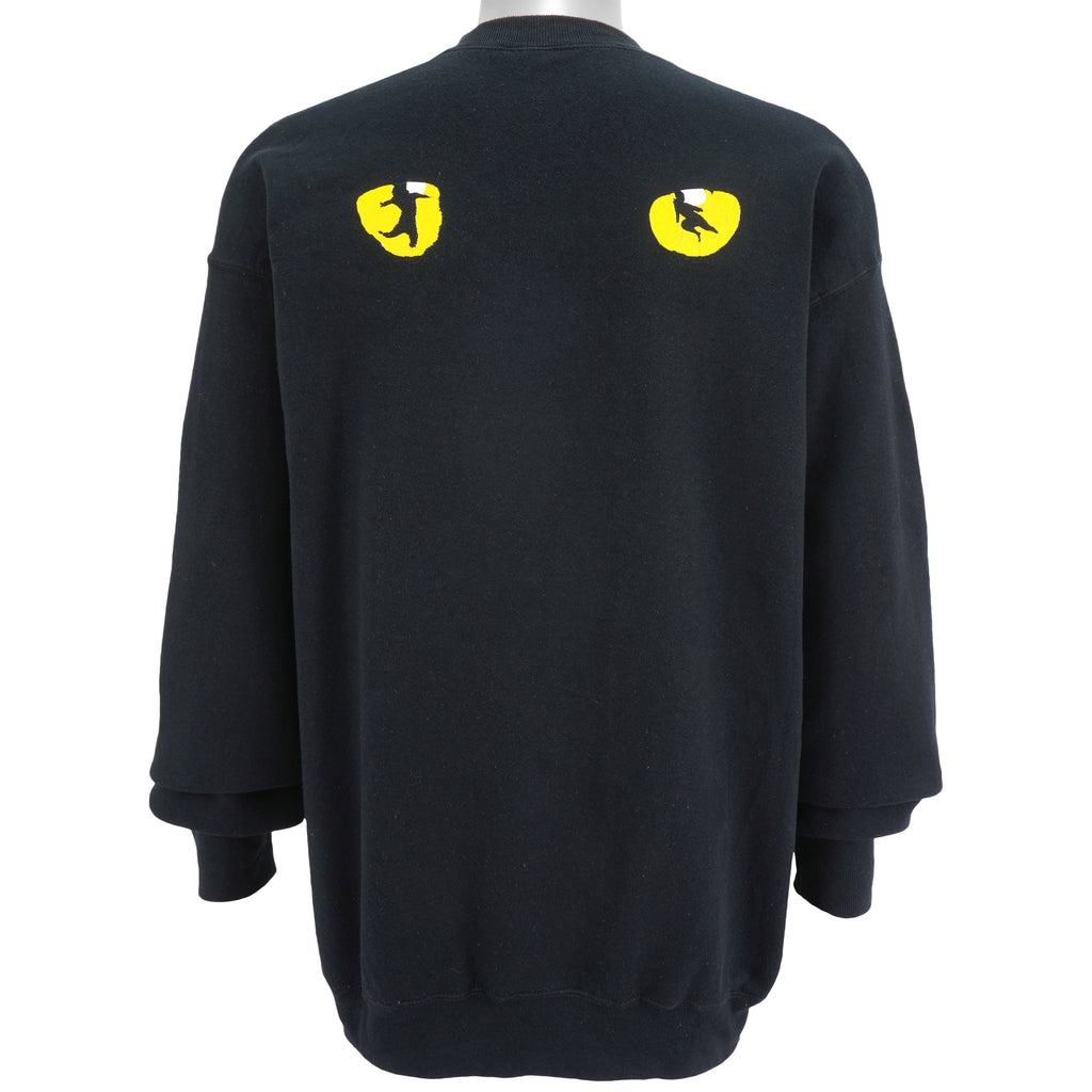 Vintage - Black Cats Crew Neck Sweatshirt 1991 X-Large Vintage Retro
