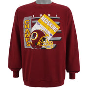 NFL (Trench) - Washington Redskins, World Champs Crew Neck Sweatshirt 1991 X-Large Vintage Retro Football