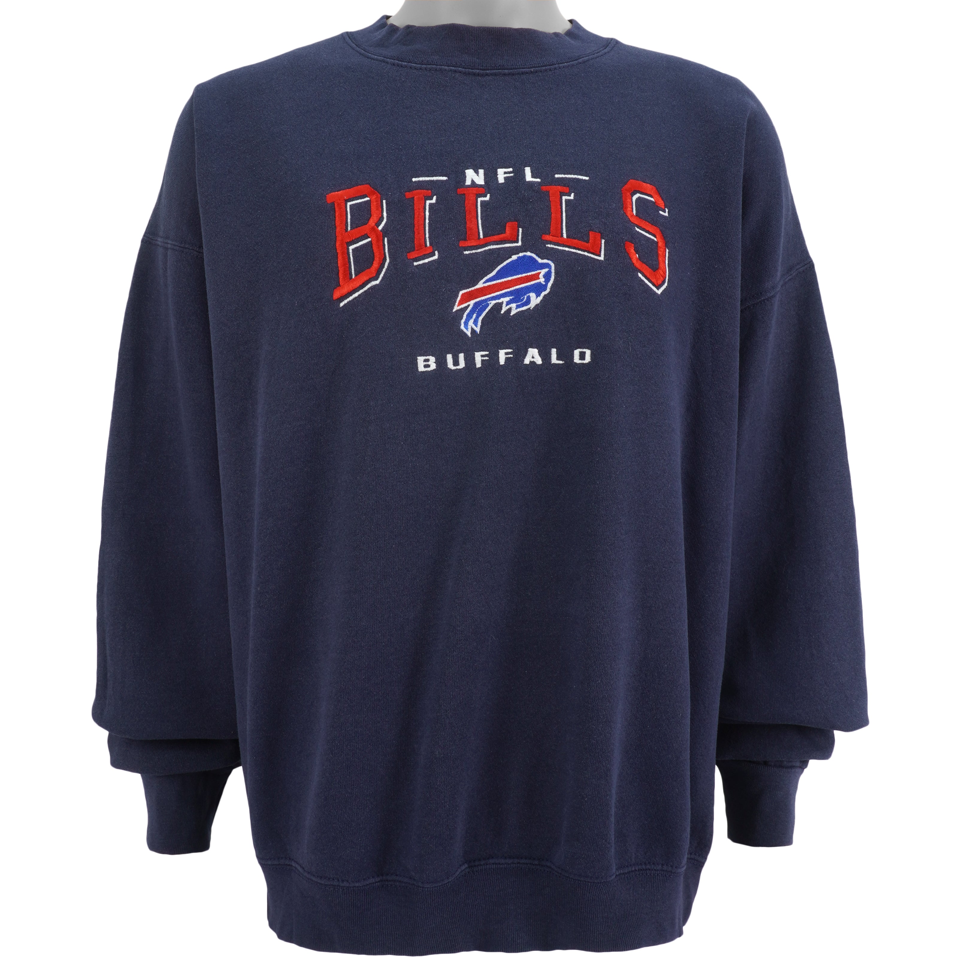 NFL (Lee) - Buffalo Bills Embroidered Crew Neck Sweatshirt 1990s X-Large Vintage Retro Football