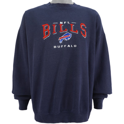 NFL (Lee) - Buffalo Bills Embroidered Crew Neck Sweatshirt 1990s X-Large